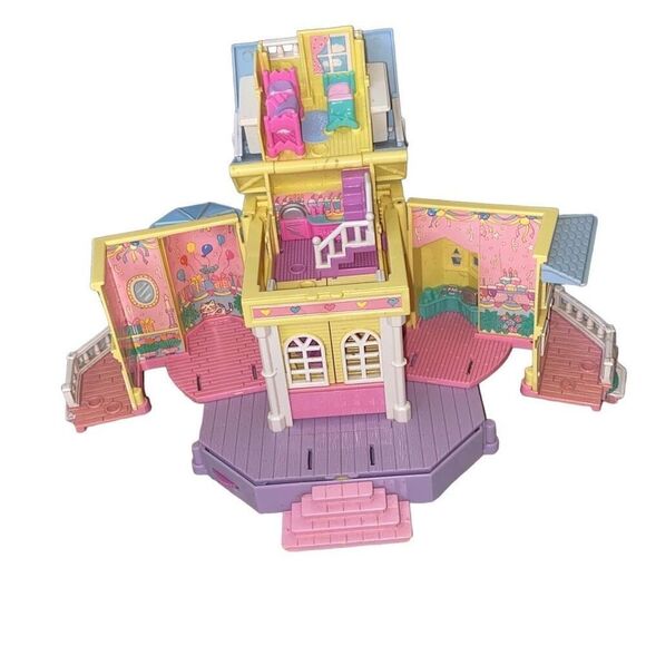 Bluebird Polly Pocket Clubhouse Pollyville Mansion Yellow Vintage 1995 GUC